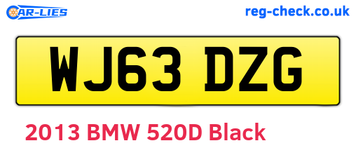 WJ63DZG are the vehicle registration plates.