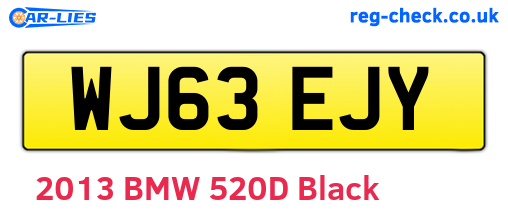 WJ63EJY are the vehicle registration plates.