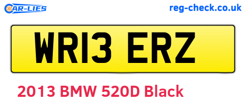 WR13ERZ are the vehicle registration plates.