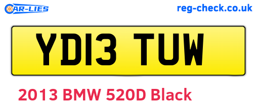 YD13TUW are the vehicle registration plates.