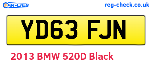 YD63FJN are the vehicle registration plates.