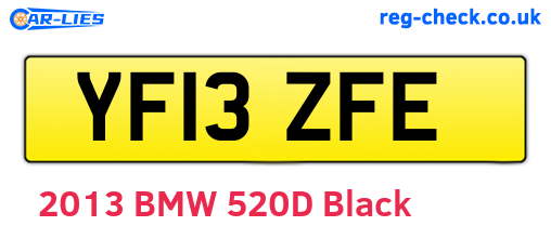 YF13ZFE are the vehicle registration plates.