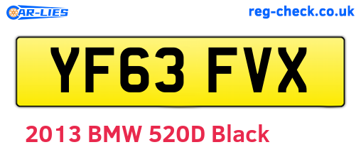 YF63FVX are the vehicle registration plates.