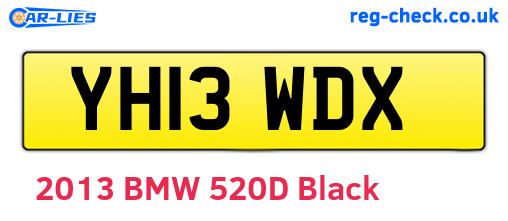 YH13WDX are the vehicle registration plates.