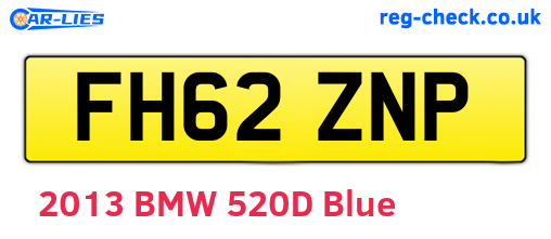 FH62ZNP are the vehicle registration plates.
