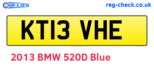 KT13VHE are the vehicle registration plates.