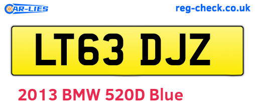 LT63DJZ are the vehicle registration plates.