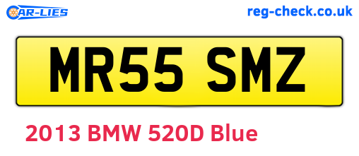 MR55SMZ are the vehicle registration plates.
