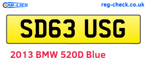 SD63USG are the vehicle registration plates.