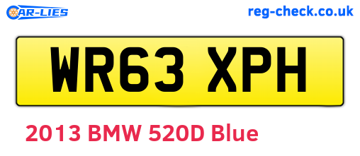 WR63XPH are the vehicle registration plates.