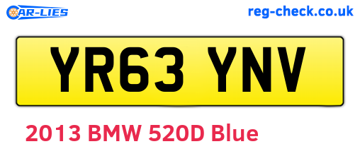 YR63YNV are the vehicle registration plates.