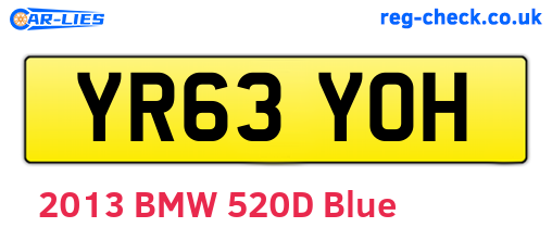 YR63YOH are the vehicle registration plates.