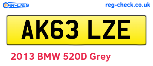 AK63LZE are the vehicle registration plates.