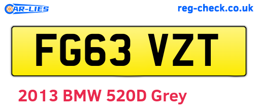 FG63VZT are the vehicle registration plates.