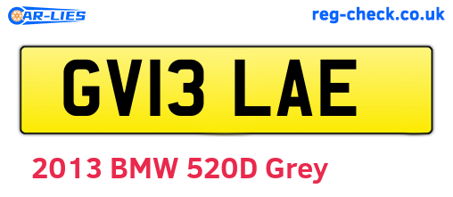GV13LAE are the vehicle registration plates.
