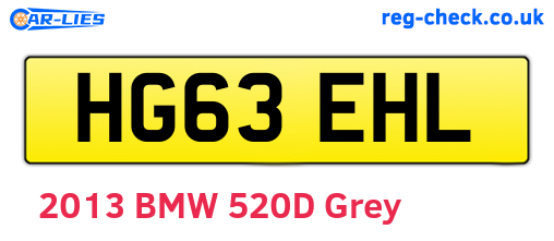 HG63EHL are the vehicle registration plates.
