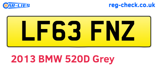 LF63FNZ are the vehicle registration plates.