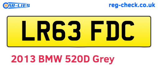 LR63FDC are the vehicle registration plates.