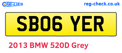 SB06YER are the vehicle registration plates.