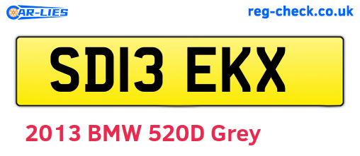 SD13EKX are the vehicle registration plates.