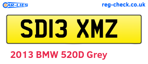 SD13XMZ are the vehicle registration plates.