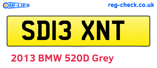 SD13XNT are the vehicle registration plates.