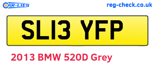 SL13YFP are the vehicle registration plates.