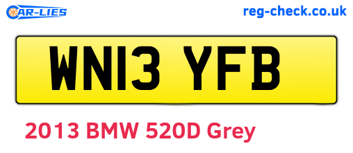 WN13YFB are the vehicle registration plates.