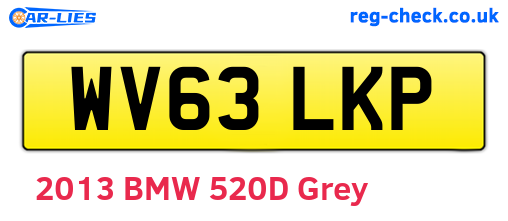 WV63LKP are the vehicle registration plates.
