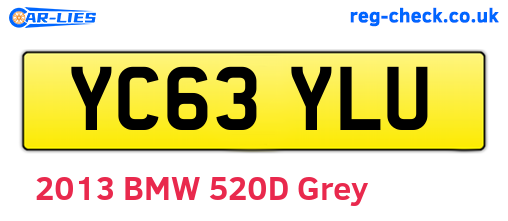YC63YLU are the vehicle registration plates.