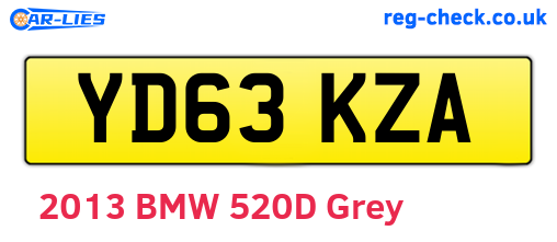 YD63KZA are the vehicle registration plates.