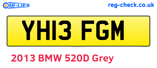 YH13FGM are the vehicle registration plates.