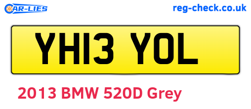YH13YOL are the vehicle registration plates.