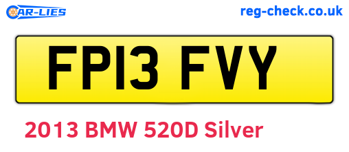 FP13FVY are the vehicle registration plates.