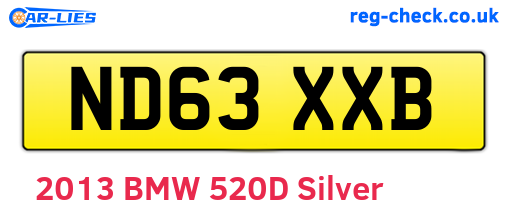 ND63XXB are the vehicle registration plates.