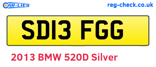 SD13FGG are the vehicle registration plates.