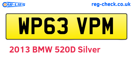 WP63VPM are the vehicle registration plates.