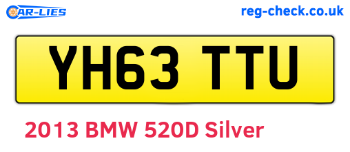 YH63TTU are the vehicle registration plates.