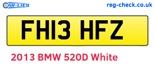FH13HFZ are the vehicle registration plates.