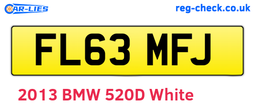 FL63MFJ are the vehicle registration plates.
