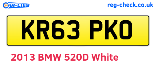 KR63PKO are the vehicle registration plates.