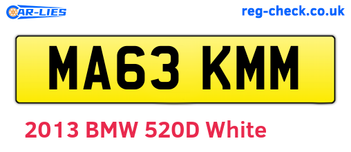 MA63KMM are the vehicle registration plates.