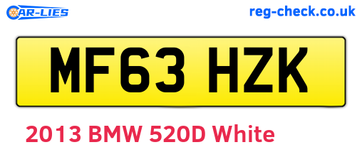 MF63HZK are the vehicle registration plates.