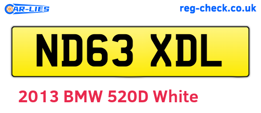 ND63XDL are the vehicle registration plates.