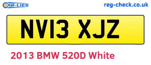 NV13XJZ are the vehicle registration plates.
