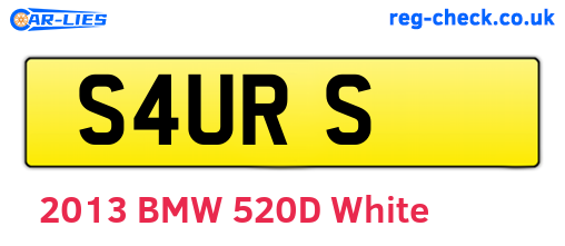 S4URS are the vehicle registration plates.