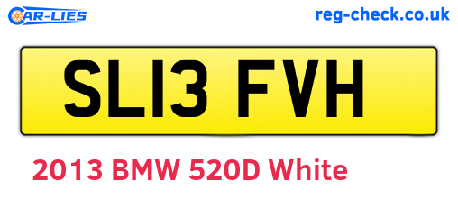 SL13FVH are the vehicle registration plates.