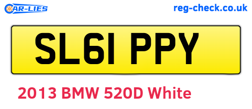 SL61PPY are the vehicle registration plates.