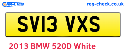 SV13VXS are the vehicle registration plates.