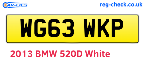 WG63WKP are the vehicle registration plates.